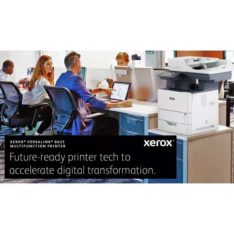 Xerox VersaLink B625 A4 61ppm cópia/impressão/digitalização/fax frente e verso PS3 PCL5e/6 2 bandejas de papel 650 folhas