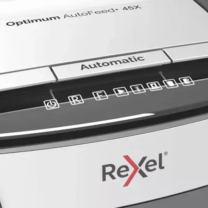 Destruidora de corte em partículas automática Rexel Optimum AutoFeed 45X P4