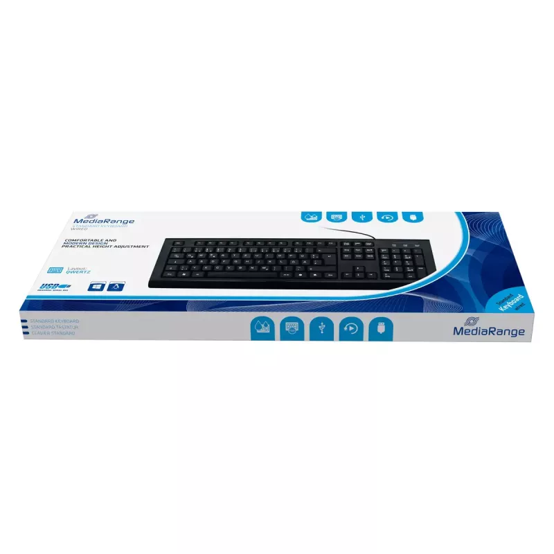 Teclado MediaRange MROS101 Office USB QWERTZ alemão preto