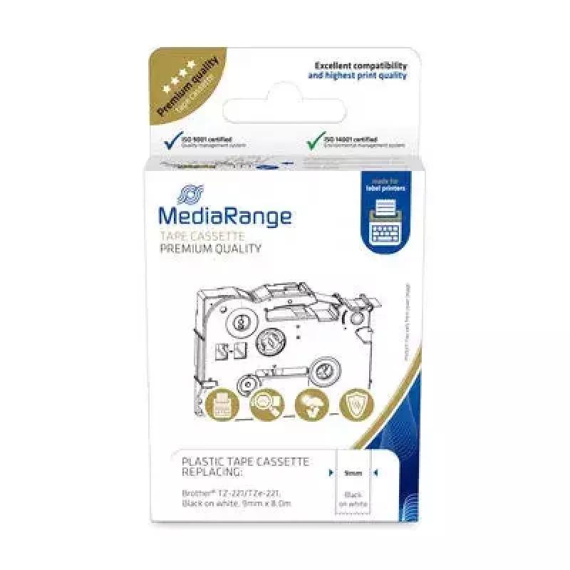Cassete de fita plástica MediaRange TZ-221