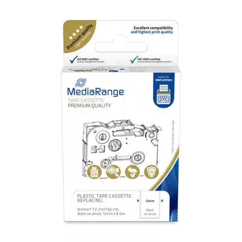 Cassete de fita plástica MediaRange TZ-231