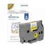 Cassete de fita plástica MediaRange TZ-631 12 mm preto sobre amarelo