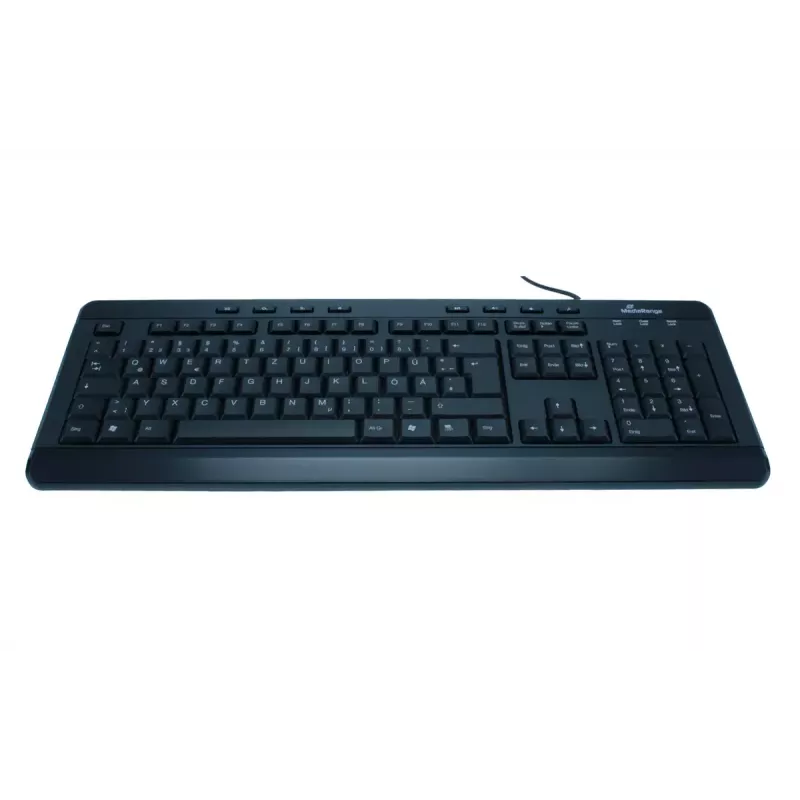 Teclado MediaRange MROS102 universal USB QWERTZ alemão preto