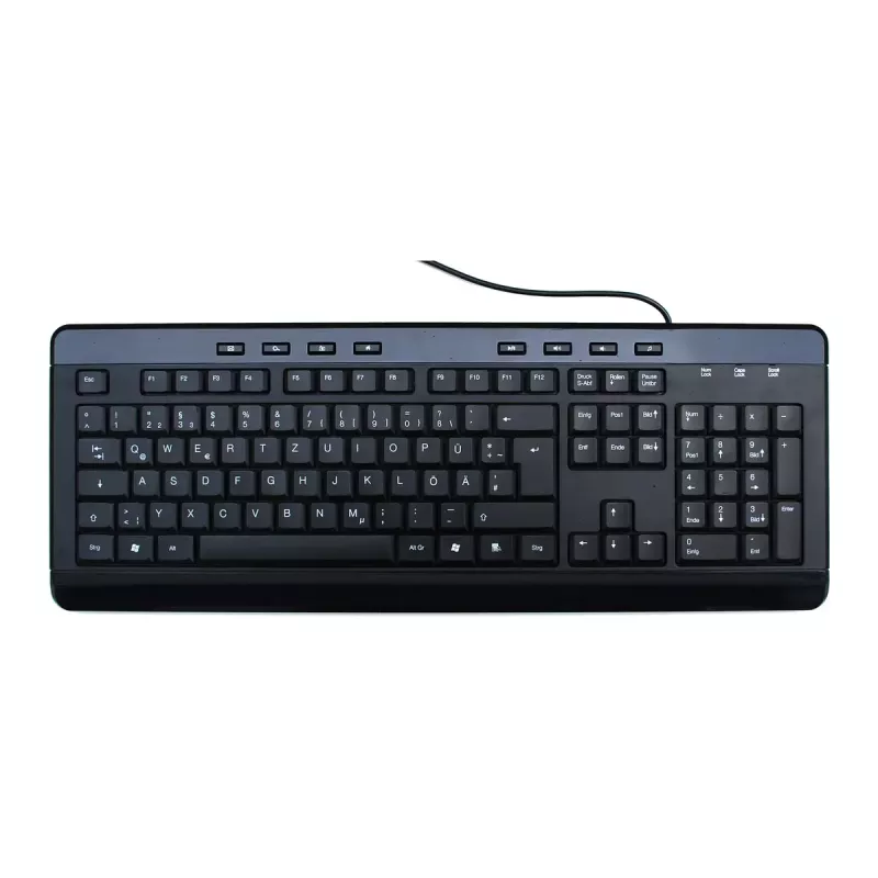 Teclado MediaRange MROS102 universal USB QWERTZ alemão preto
