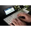 Teclado MediaRange MROS133 Office Bluetooth QWERTZ alemão suíço prateado