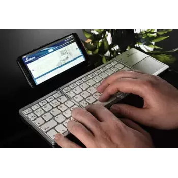 Teclado MediaRange MROS133 Office Bluetooth QWERTZ alemão suíço prateado