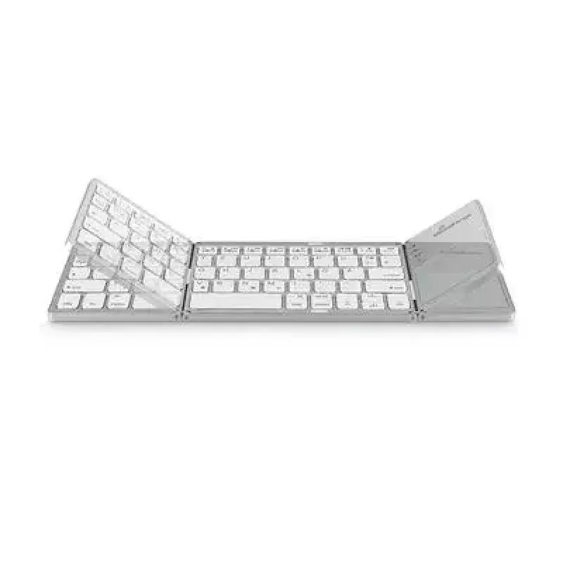 Teclado MediaRange MROS133 Office Bluetooth QWERTZ alemão suíço prateado