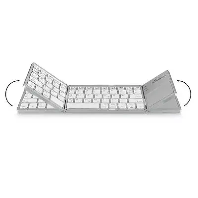 Teclado MediaRange MROS133 Office Bluetooth QWERTZ alemão suíço prateado