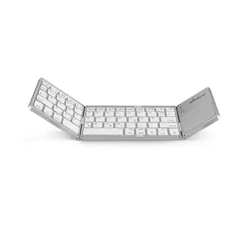 Teclado MediaRange MROS133 Office Bluetooth QWERTZ alemão suíço prateado