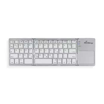 Teclado MediaRange MROS133 Office Bluetooth QWERTZ alemão suíço prateado