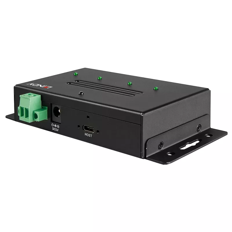 Hub USB Lindy 4 portas USB 3.2 Gen 2 Type-C metálico