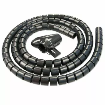 Lindy Espiral organizador de cabos, 5 m, 25 mm, preto