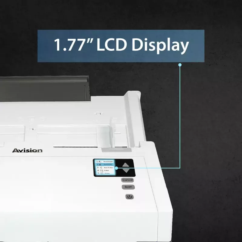 Digitalizador ADF Avision AD345GN — A4, 1200 x 1200 DPI, Duplex, ADF de 100 folhas, CIS, branco