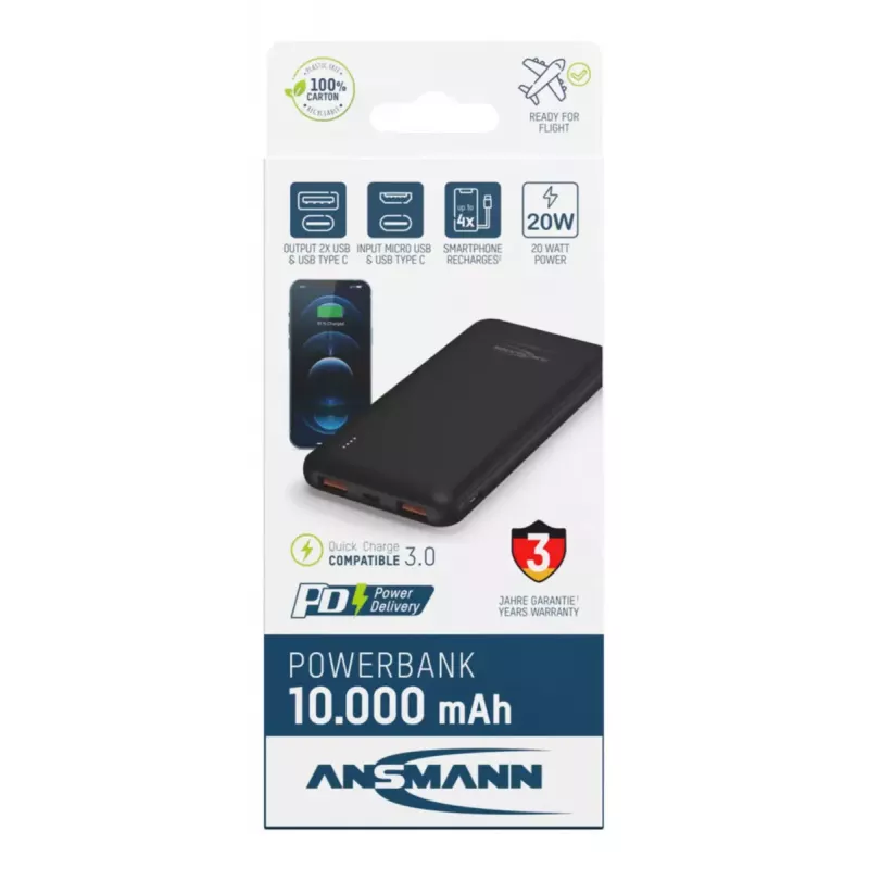 Powerbank portátil Ansmann PB320PD 10000 mAh