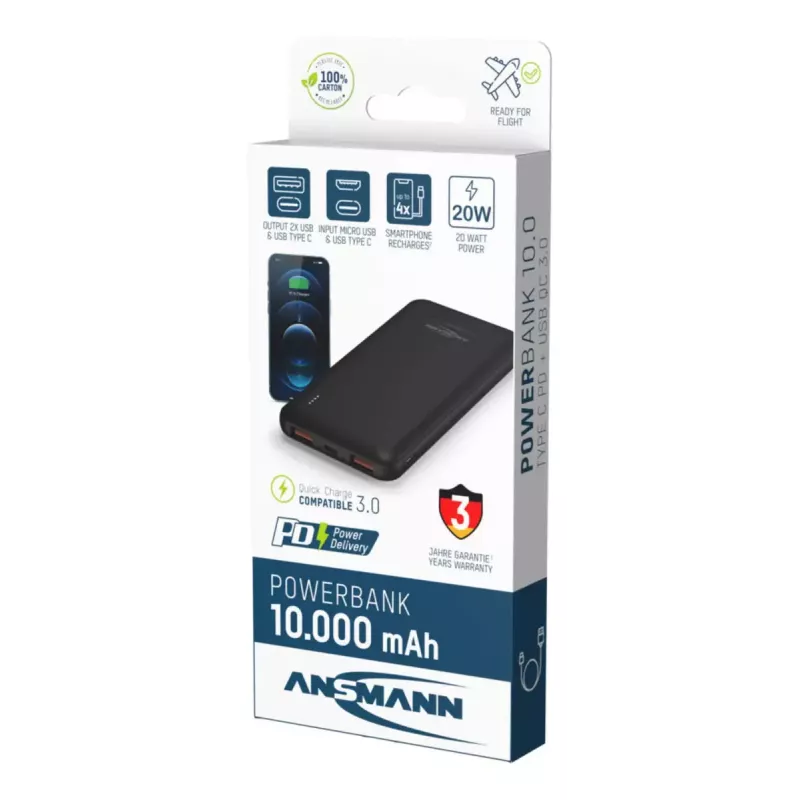 Powerbank portátil Ansmann PB320PD 10000 mAh