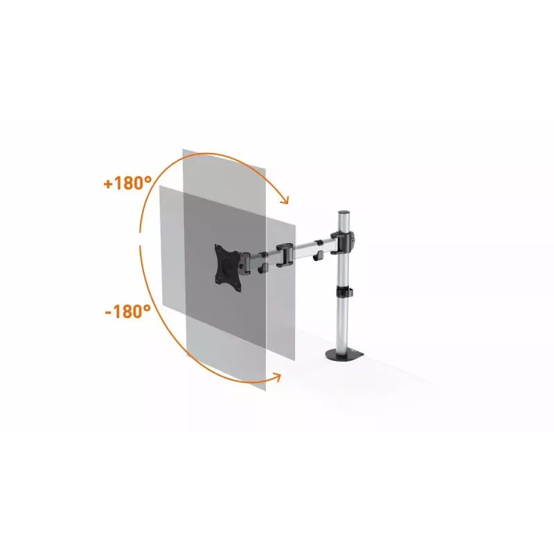 Durable SELECT Suporte de monitor 509423 para 1 monitor, fixação à secretária, prateado