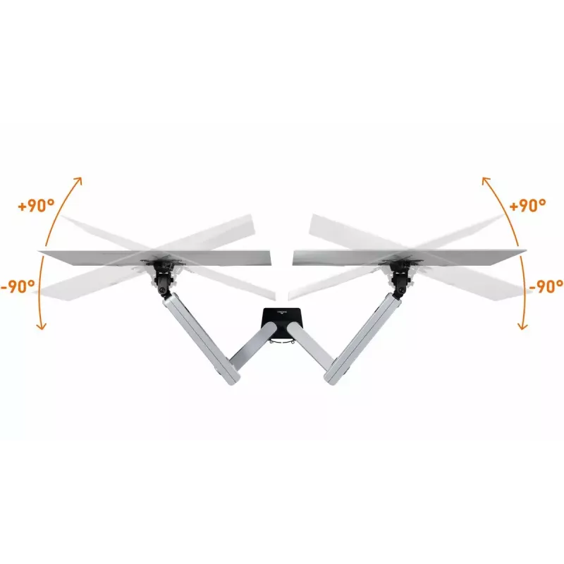 Durable SELECT PLUS Suporte de monitor 509723 com braço para 2 monitores, fixação à secretária