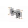 Durable SELECT PLUS Suporte de monitor 509723 com braço para 2 monitores, fixação à secretária
