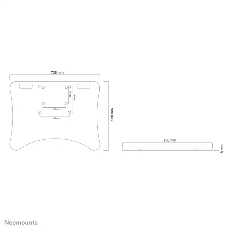 Base de chão Neomounts PLASMA-M2500FPLATE