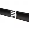 Calha de montagem B-TECH BT8390-100/B V2 – alumínio, preto, 1000 mm comprimento, 30 mm profundidade