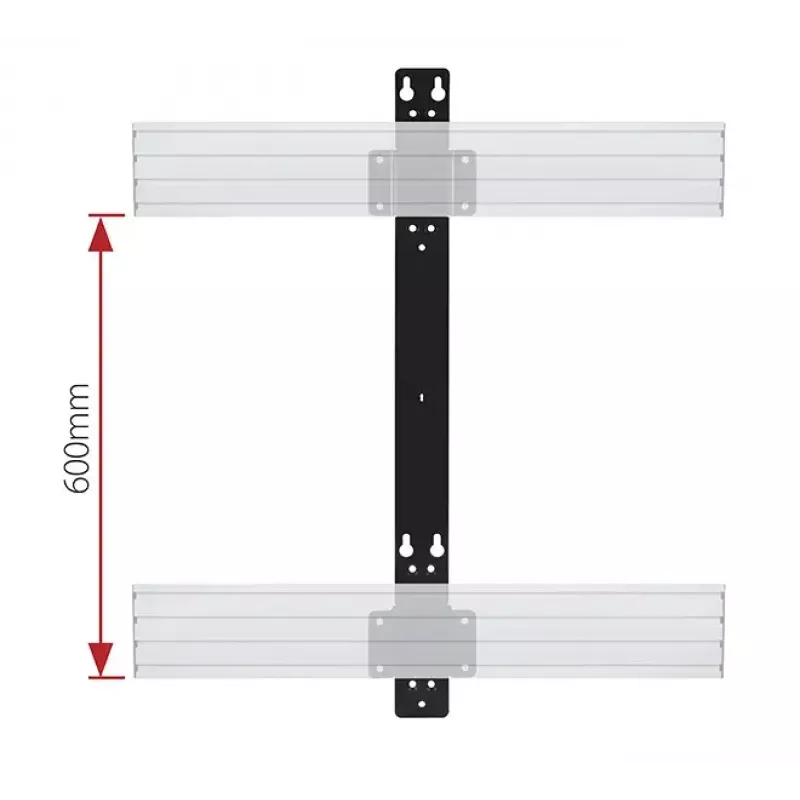 B-Tech SYSTEM X - suporte de montagem de calha dupla para BT8390 - 19 mm da parede