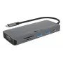 Docking station ICY BOX IB-DK4040a-CPD — 10-em-1 USB-C, HDMI 4K60Hz, VGA, 3×USB-A, Gigabit-LAN, PD 100W, SD/MicroSD, alumínio