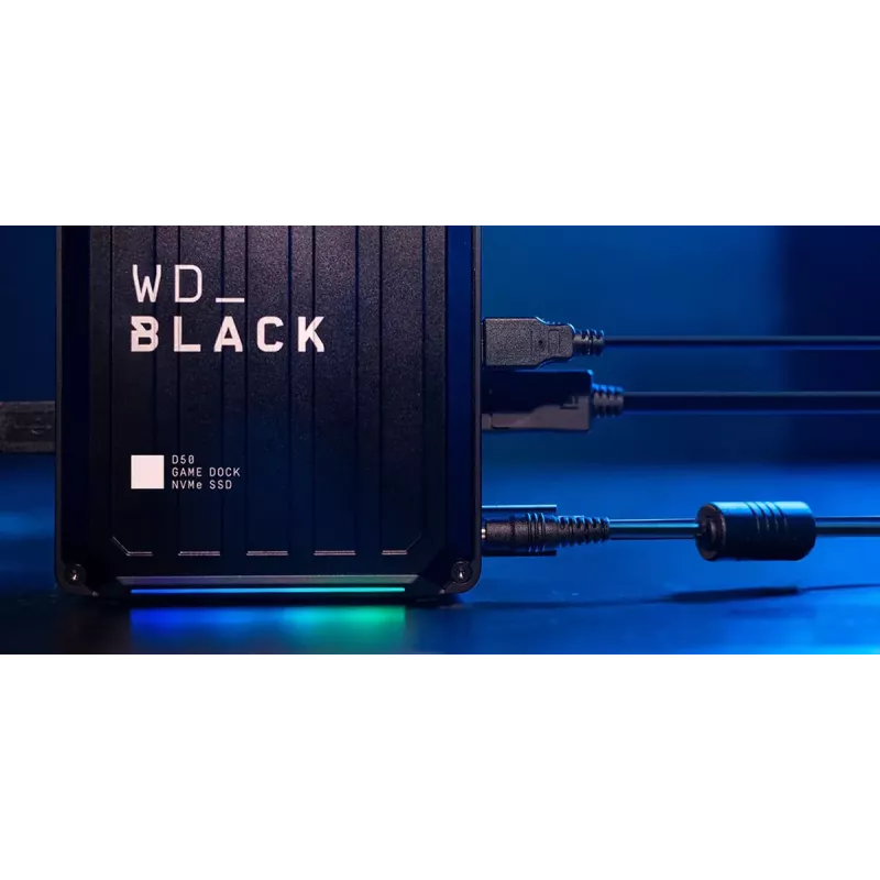 SSD Western Digital D50 com fios Thunderbolt 3 preto