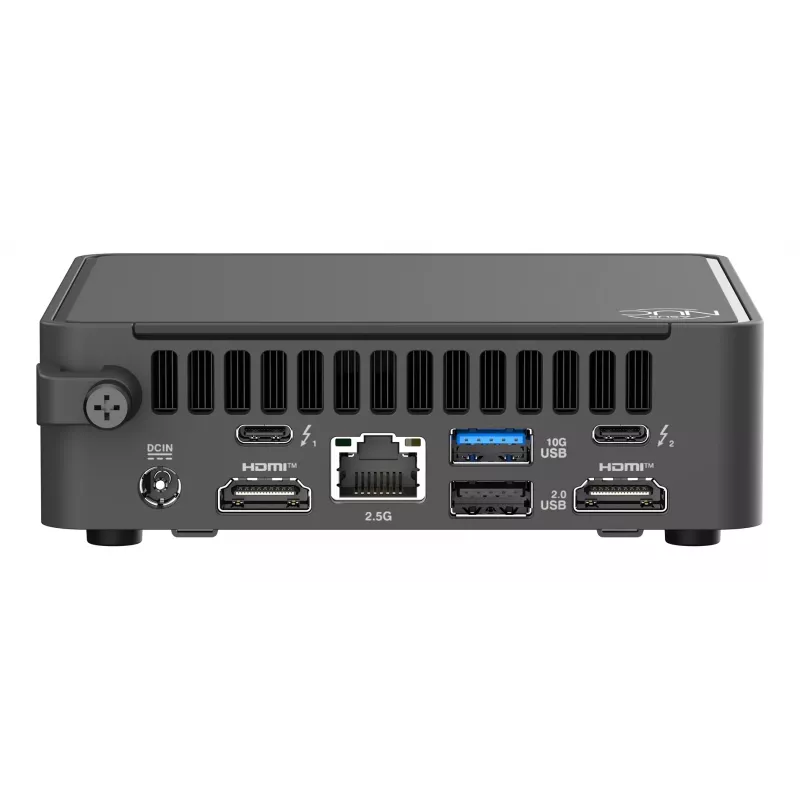 Mini PC barebone ASUS NUC 15 Pro preto 240H — Intel Core Ultra 7 240H, DDR5 até 96 GB, SSD M.2 até 8 TB, Wi‑Fi 7, Bluetooth 5.4