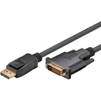 Cabo adaptador Goobay DisplayPort/DVI-D 1.2 banhado a ouro 1 m