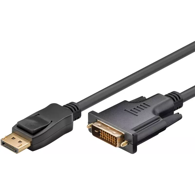 Cabo adaptador Goobay DisplayPort/DVI-D 1.2 banhado a ouro 1 m