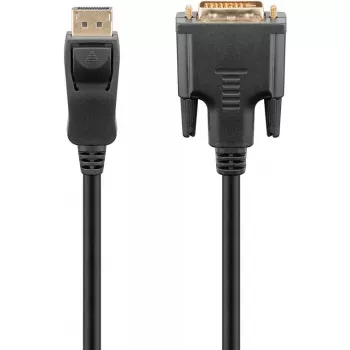 Cabo adaptador Goobay DisplayPort/DVI-D 1.2 banhado a ouro 1 m