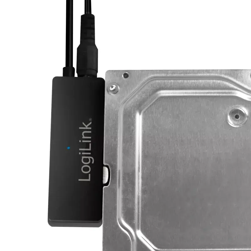 Adaptador LogiLink USB 3.0 para SATA com OTB - controlador de armazenamento com indicador de dados, indicador de rede, botão OneTouchEasy (OTB) - SATA 3Gb/s - 3 Gbit/s - USB