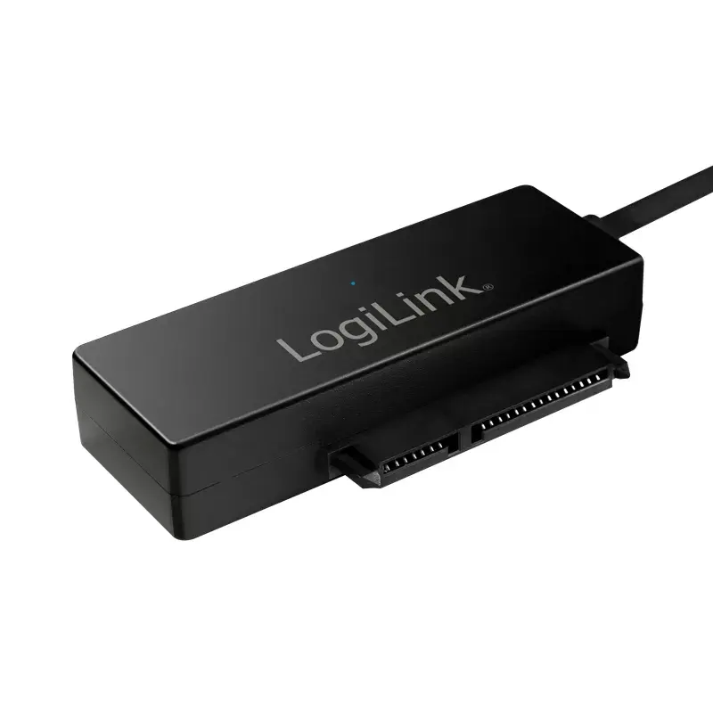 Adaptador LogiLink USB 3.0 para SATA com OTB - controlador de armazenamento com indicador de dados, indicador de rede, botão OneTouchEasy (OTB) - SATA 3Gb/s - 3 Gbit/s - USB
