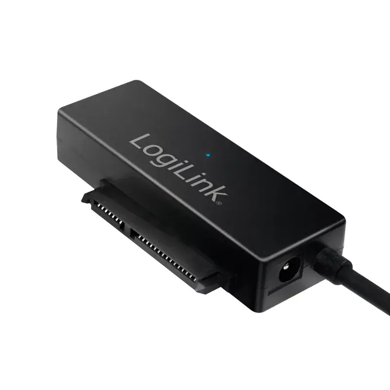 Adaptador LogiLink USB 3.0 para SATA com OTB - controlador de armazenamento com indicador de dados, indicador de rede, botão OneTouchEasy (OTB) - SATA 3Gb/s - 3 Gbit/s - USB