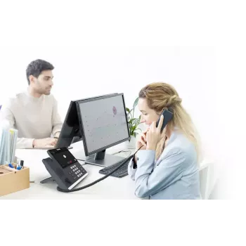 Telefone IP Yealink MP56 Microsoft Teams Edition — ecrã tátil capacitivo de 7 polegadas, Android, Gigabit Ethernet, PoE, Bluetooth, auscultador com fios