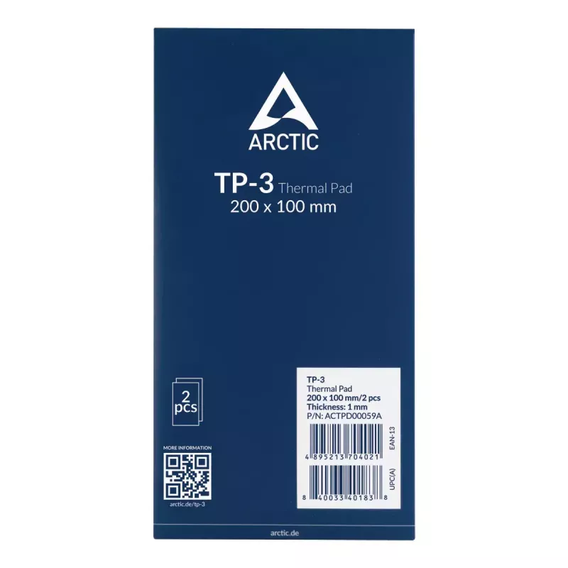 Almofada térmica ARCTIC TP-3 Premium Performance 200x100 mm 1 mm azul