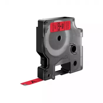 Etiquetas DYMO Authentic D1 | Impressão preta em fita vermelha | 9 mm x 7 m | Etiquetas autoadesivas para impressoras de etiquetas LabelManager | Fabricado na Europa