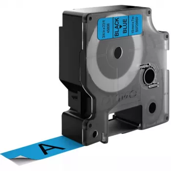Etiquetas DYMO Authentic D1 | Impressão preta em fita azul | 19 mm x 7 m | Etiquetas autoadesivas para impressoras de etiquetas LabelManager | Fabricado na Europa