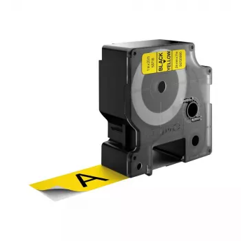 Etiquetas DYMO Authentic D1 | Rolo 24mm x 7m | Impressão preta em amarelo | Etiquetas autoadesivas para impressoras de etiquetas LabelManager