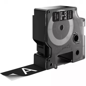 Etiquetas DYMO Authentic D1 | Rolo 24 mm x 7 m | Impressão branca em preto | Etiquetas autoadesivas para impressoras de etiquetas LabelManager