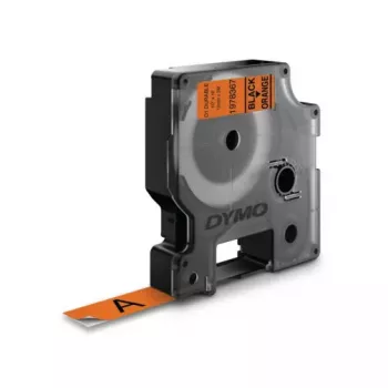 Etiquetas DYMO Authentic D1 de longa duração | Impressão preta em fita laranja | 12 mm x 3 m | Fita de etiquetas de alto desempenho para impressoras de etiquetas LabelManager