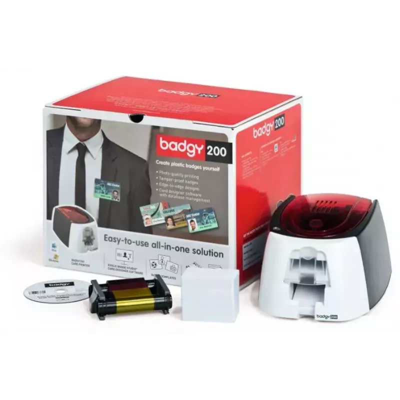 Impressora de cartões de plástico Evolis Badgy200