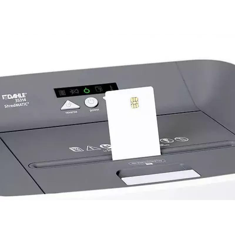 Destruidora de documentos Dahle ShredMATIC 300 corte em micropartículas 22 cm branco
