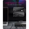 Estação de acoplamento ICY BOX IB-DK7401-CU31 USB-C 17 em 1, 6 saídas de vídeo, 8K, DisplayLink, USB 3.2 Gen 2, 140 W PD 3.1, 2,5 GbE, SD/microSD, preta