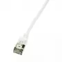 Cabo de rede LogiLink CQ9011S RJ-45 Cat6a 0,3 m branco