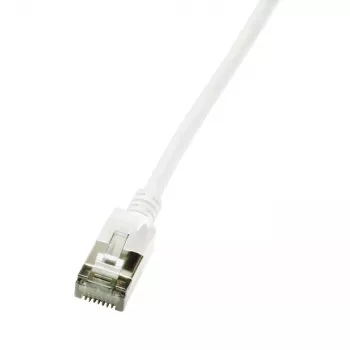 Cabo de rede LogiLink Ultraflex SlimLine RJ-45 Cat6a 1 m branco