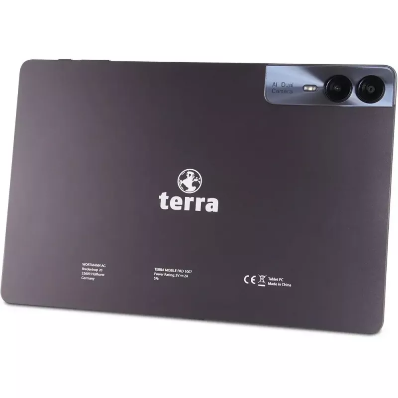 TERRA PAD 1007 tablet de 10,95 polegadas (27,8 cm), IPS 1920x1200, MediaTek MTK6789V de oito núcleos, 8 GB RAM, 256 GB, LTE, Wi-Fi 5, Bluetooth 4.2, GPS, Android 14, branco