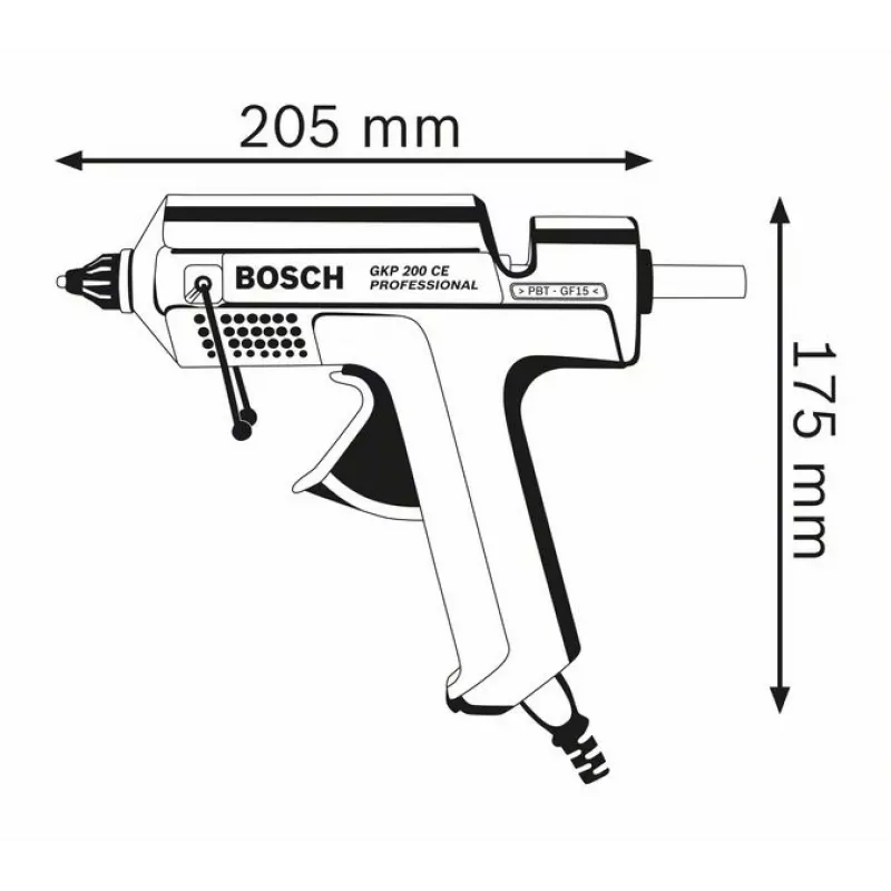 Pistola de cola quente Bosch GKP 200 CE azul 500 W