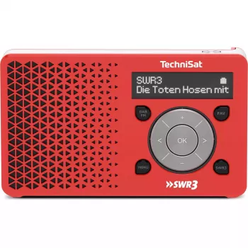 Rádio pessoal TechniSat DigitRadio 1 vermelho branco