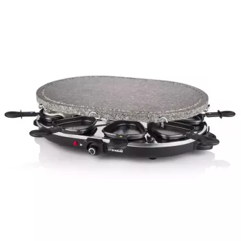 Princess 162720 Raclette 8 pedra oval grelhador party 1200W 8 frigideiras